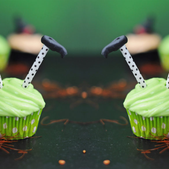 Halloween Limetten-Cupcakes